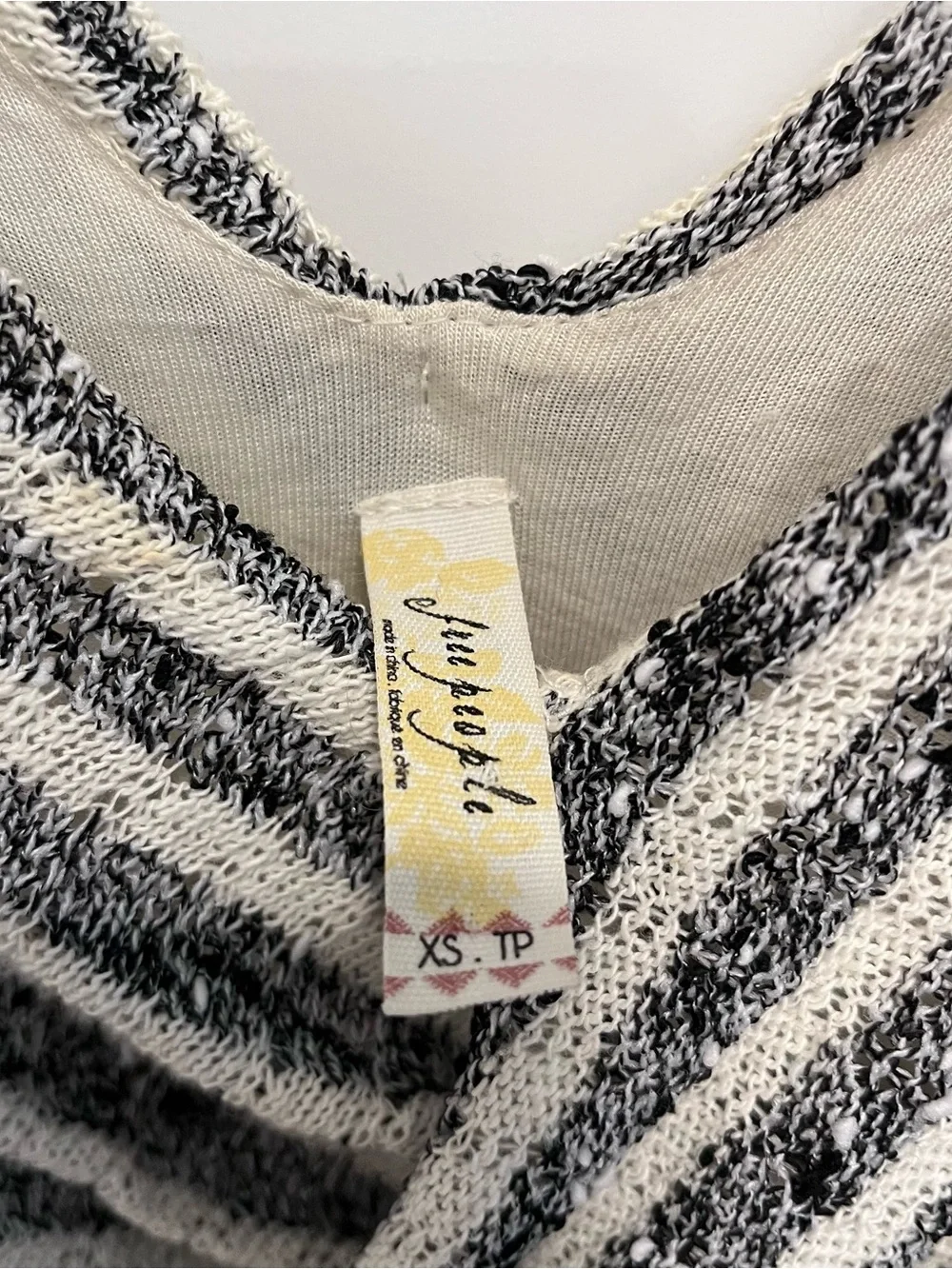 FREE PEOPLE Maverick Striped Knit Cross Flare Dress XS V-Neck Wrap Back‎